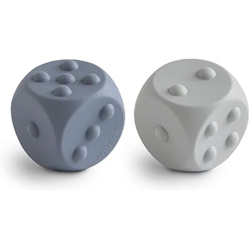 Mushie Silicone Dice Press Toy (Tradewinds/Stone)