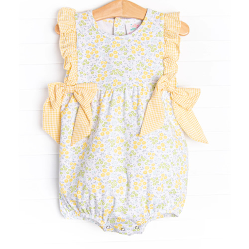 Bows And Buds Bubble, Yellow – Stitchy Fish