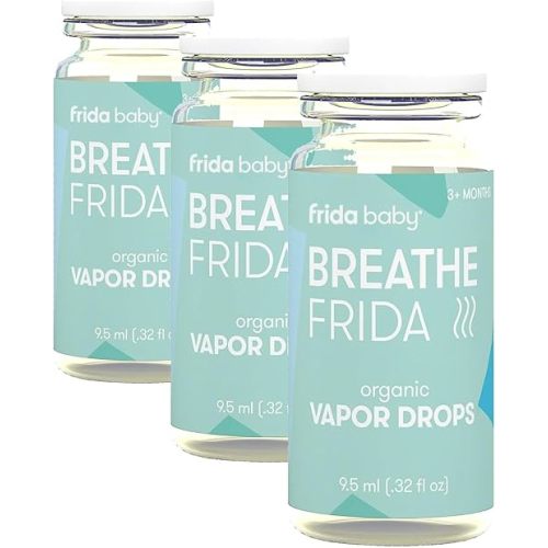 FridaBaby Breathefrida Vapor Bath Drops,BabyCongestion Relief with Eucalyptus Essential Oil for Humidifier, Aromatherapy Oil HelpBaby Breathe Easy (Pack of 3)