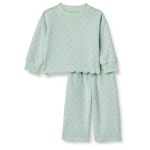 Amazon Essentials x Sofia Grainge Toddlers and Baby Girls' French Terry Pant and Top Set