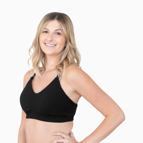 Kindred Bravely Sublime Hands-Free Pumping & Nursing Sports Bra - Black, 2X