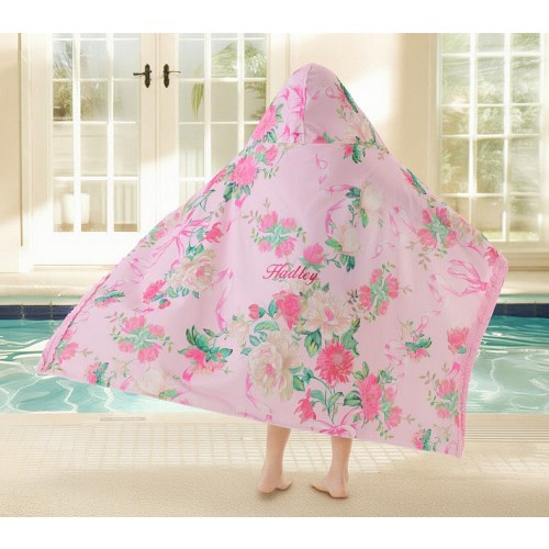 LoveShackFancy Kid Beach Hooded Towel UPF 50+