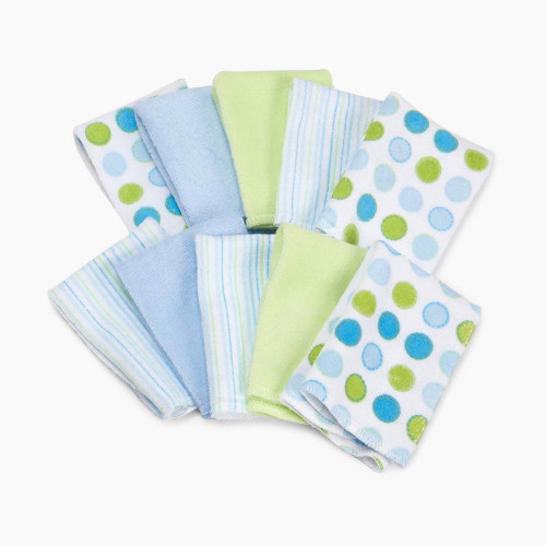 Spasilk Soft Terry Washcloths (10 Pack) - Blue