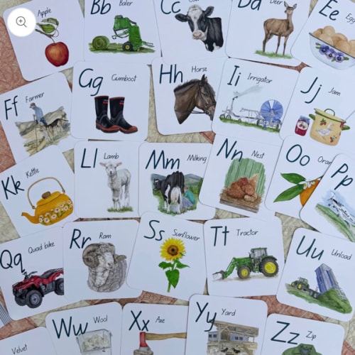 Farm Life ABC,123 Flash Cards – Madison Coulter Fine Arts
