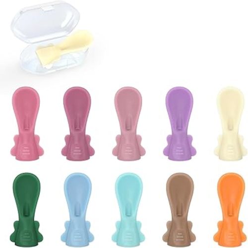 10-Pack Bulk Baby Food Pouch Spoons – Ultimate Daycare & Home Value Set – Universal Fit Silicone Dispensing Tips for Reusable & Disposable Pouches – Dishwasher Safe Spoons with 10 Travel Cases