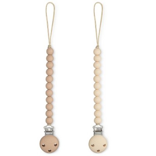 Pacifier Clip for Boys and Girls by Comfy Cubs, Color: Beige and light beige