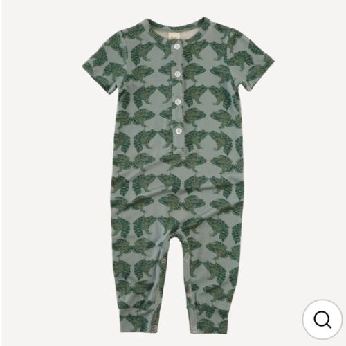 short sleeve sport union suit | frogs | light weight bamboo – kate quinn