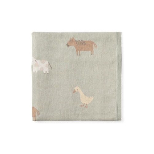 On the Farm Cotton Knit Blanket