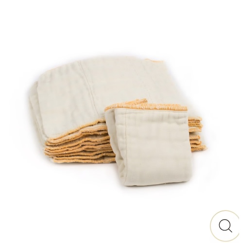 Cloth-eez Prefold Diapers, Size Small - Unbleached Cotton