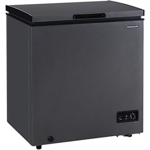 Frigidaire Chest Deep Freezer, 5 Cu. Ft. Capacity, Granita Rugged Design-Adjustable Thermostat-Removable Vinyl Coated Wire Basket-Easy Defrost Drain