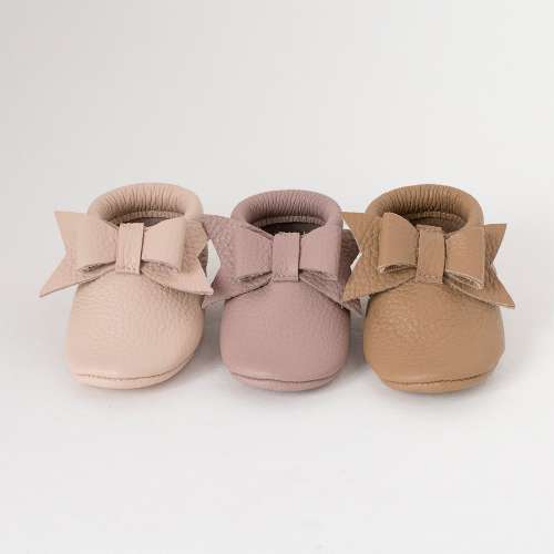 Baby Leather Shoes Infant Baby Moccasins Girls bow Custom Name Newborn Girls Moccasins For Toddler Soft Sole Toddler Shoes Walker Barefoot