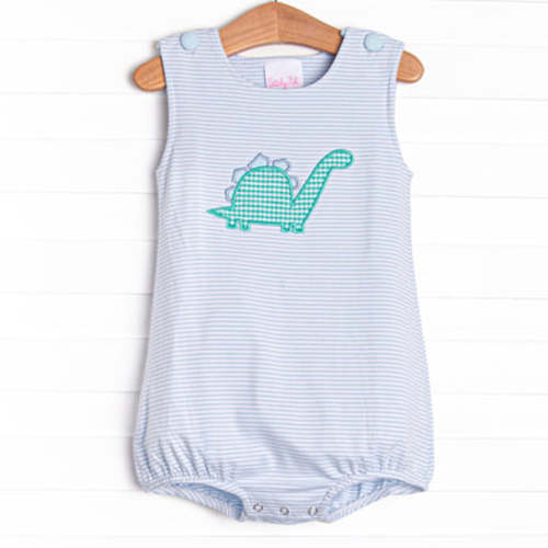 Spikey-saurus Applique Bubble, Blue – Stitchy Fish