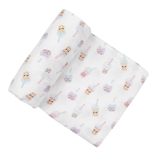 Muslin Swaddle Blanket for Unisex, Soft Breathable and Skin-Friendly Baby Swaddles for Boys & Girls, Newborn Receiving Blanket, Boba Blankets Babies, Large 42 x 47 inches