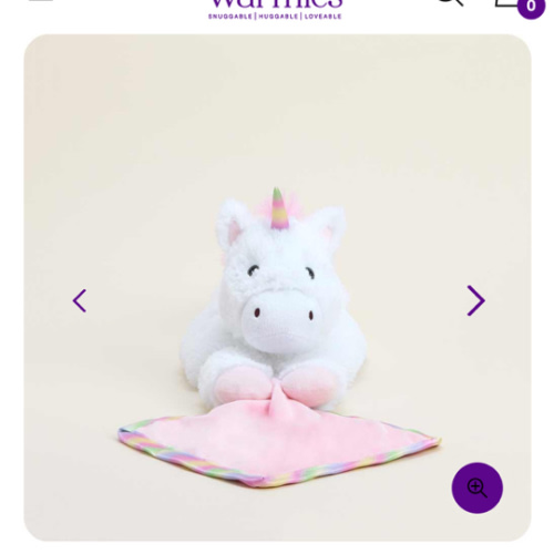 Unicorn Security Blankie Warmies | Baby Blanket | Security Blanket for Infants