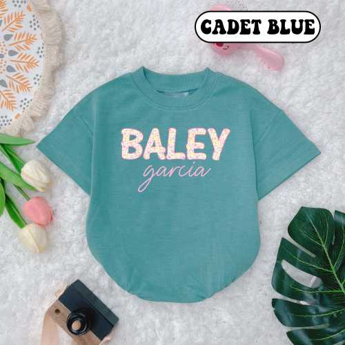 Personalized Baby Girl Romper: Custom Name Bubble Outfit, Summer Clothes