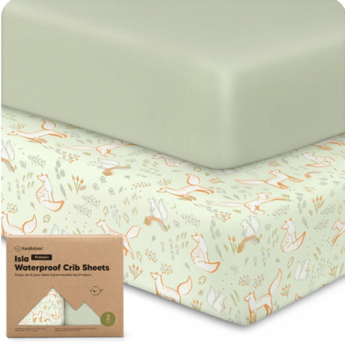 2-Pack Isla [Protect+] Waterproof Crib Sheets