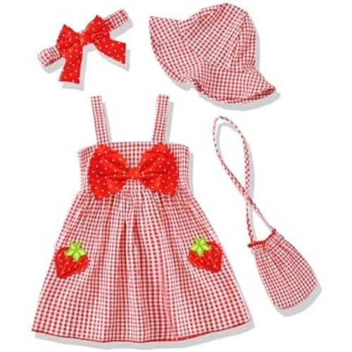 SODLON Toddler Girl Clothes Summer Baby Girls Beach Dresses Outfits 3M-4T