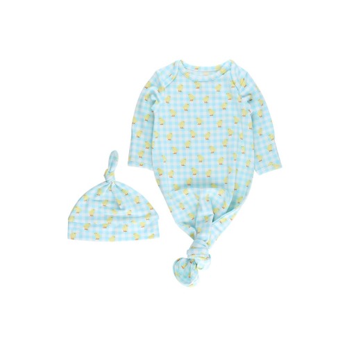 Modal Blend Knotted Sleep Gown & Hat Set