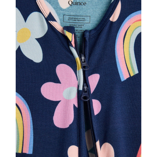 Bamboo Footie Pajama - Baby in Rainbow Garden