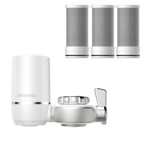 Waterdrop Faucet Mount Water Filter for Sink,NSF Certified,Fits Standard Faucets, Includes Extra FF-01A Filter, 1-Year Use