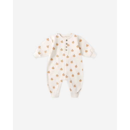 Relaxed Fleece Jumpsuit || Smiley Pumpkins – Quincy Mae