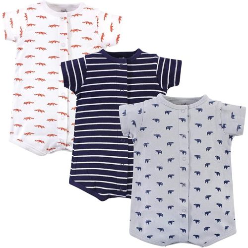 Touched by Nature baby-boys Organic Cotton Rompers