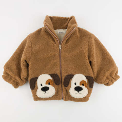 Puppy Faces Sherpa Faux Fur Tahoe Jacket - Milk Chocolate – Twinkle Twinkle Little One