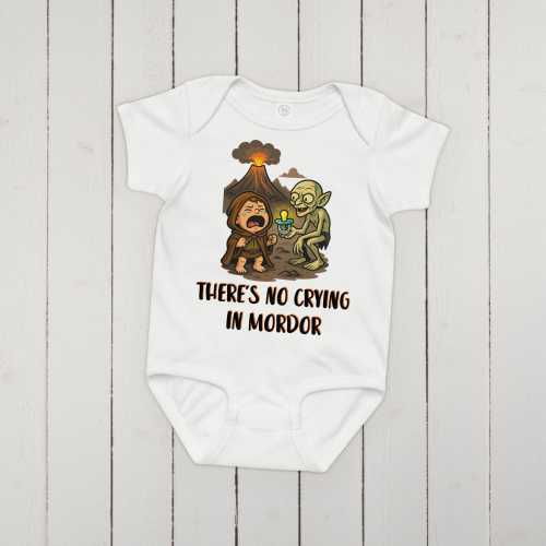 There's No Crying in Mordor Baby Bodysuit | LOTR Baby Gift | Lord of the Rings Baby Clothes | Funny Fantasy Baby Outfit