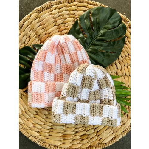 Checkerboard Beanie (Baby/Toddler/Child/Adult)