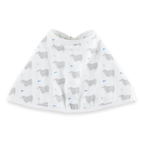aden by aden + anais Burpy Bib, 100% Cotton Muslin, Soft Absorbent 4 Layers, Multi-Use Burp Cloth and Bib, 22.5” X 11”, Single, Baby Star