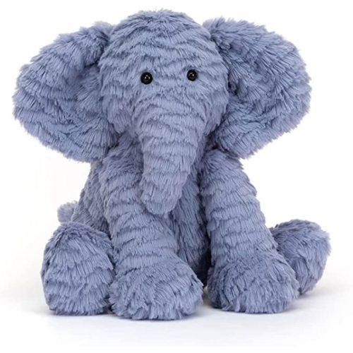 Jellycat Fuddlewuddle Elephant Stuffed Animal, Medium 9 inches - Elephant Plush Toy - Classic Children's Gift