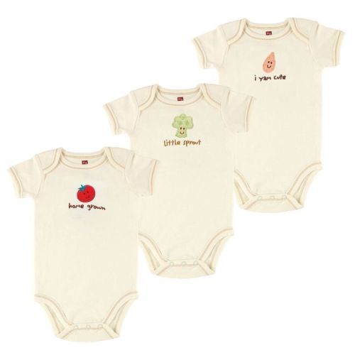 Touched by Nature Organic Cotton Bodysuits 3pk, Tomato, 9-12 Months
