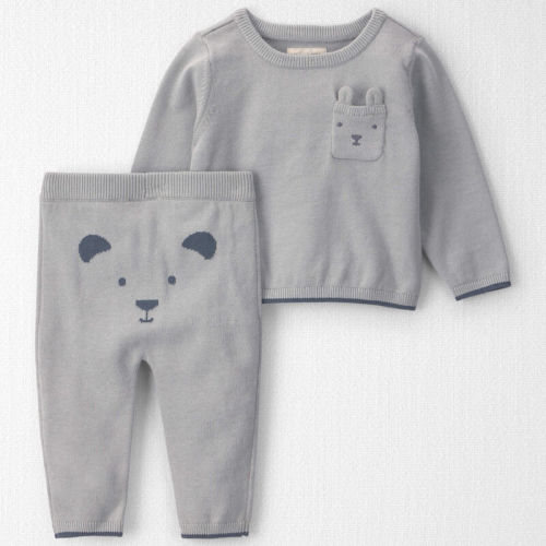 Baby 2-Piece Organic Cotton Sweater Knit Top & Pant Set | Carter’s Oshkosh Canada