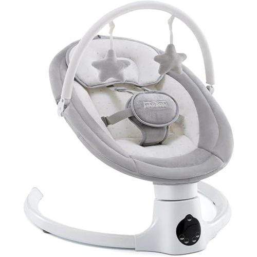HARPPA Weddell Lite Baby Swing for Infants, Electric Swings for Baby, Gery