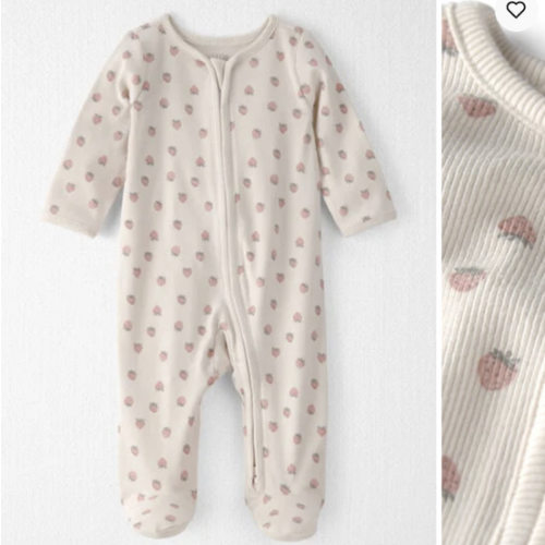Baby Girl Organic Cotton Sleep & Play Pajama in Strawberry - Little Planet | Carter's