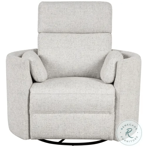 Arc Burlap Manual Swivel Recliner From Golden Crest Home | Coleman Furniture