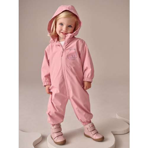 Pale Pink Waterproof Printed Puddlesuit (3mths-7yrs)