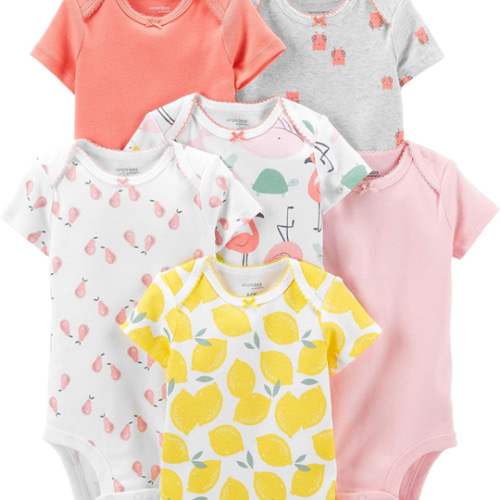 Simple Joys by Carter's Baby-Girls 6-Pack Short-Sleeve Bodysuit