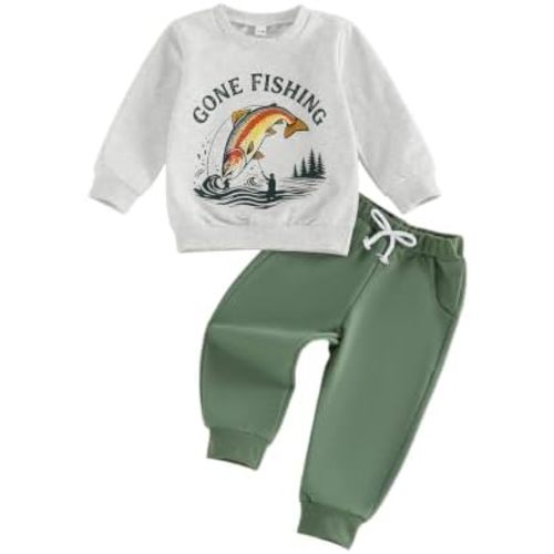 Fernvia Toddler Baby Boy Fall Hunting Clothes Tops Camouflage Pant Outfits