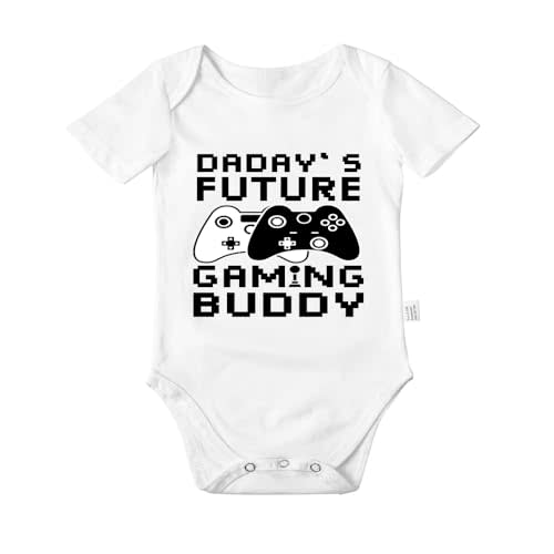 Avuzcemk Daday's Future Gaming Buddy Bodysuits, Funny Baby Clothes, Cute Boys Girls Infant Cotton Romper Outfits 0-24 Months