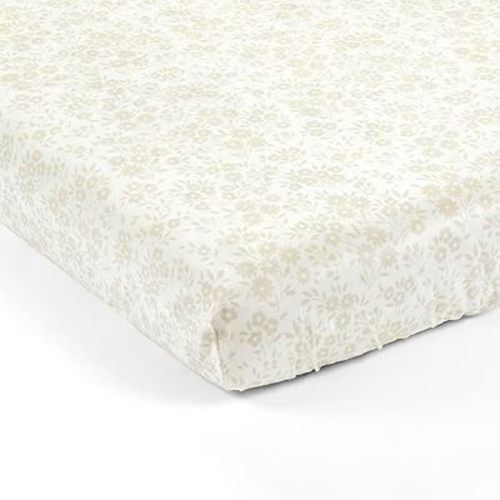 Lush Decor Garden of Flowers Soft & Plush Fitted Crib Sheet, 52"x 28", Neutral