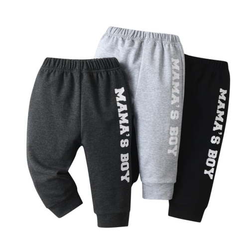Newborn Baby Boy 3 Pack Sweatpants Solid Pants and Casual Joggers Black 3-6 Months