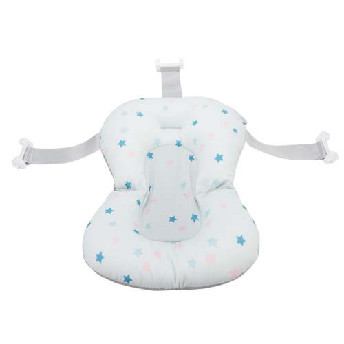 Xirurus Baby Bath Support Cushion Anti Slip Soft Comfort Floating Mat for Newborn Infant, Star Pattern Polypropylene, 17.32 inches / 44 cm Length, 0.44 lbs / 199 g.