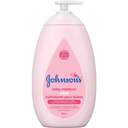 Johnson's Moisturizing Mild Pink Baby Lotion with Coconut Oil for Delicate Baby Skin, Paraben-, Phthalate- & Dye-Free, Hypoallergenic & Dermatologist-Tested, Baby Skin Care 800ml