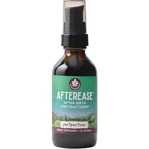 WishGarden Herbs AfterEase Drops, Postpartum Cramp & Contraction Ease, 2oz | Cramp Bark, Black Haw Bark, Motherwort & Yarrow, First 24-48 Hour Recovery, FairWild Certified, Vegan