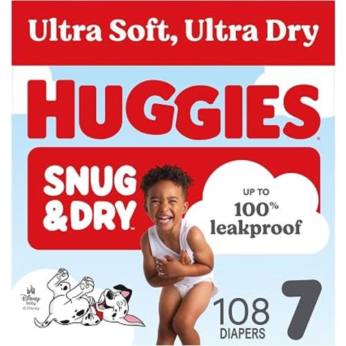 Huggies Snug & Dry Diapers Size 7, 108 Count