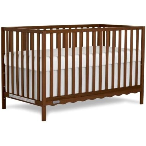 Dream On Me Synergy Wave 5-in-1 Convertible Full Size Baby Crib, Walnut