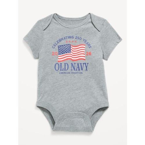 Short-Sleeve Unisex Logo-Graphic Bodysuit for Baby