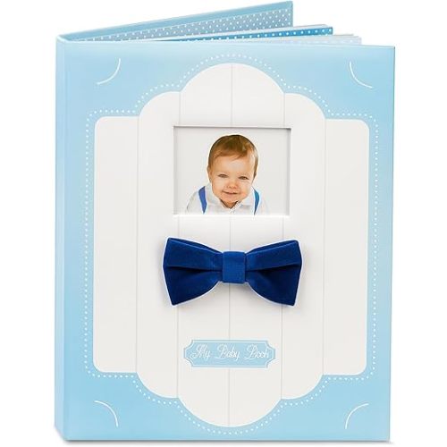 Baby Book Memory Boy - Baby Book Keepsake, Baby Memory Book and Album for Boy, Journal from Pregnancy to First 5 Years, Scrapbook to Record Memories, Milestones and Photos, Baby Book (Blue)