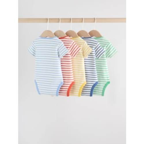 Buy Blue Baby Short Sleeve Bodysuits 5 Pack from Next USA